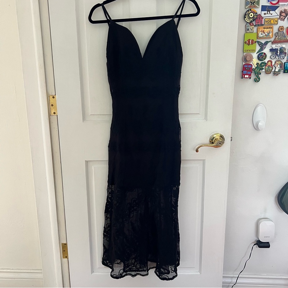 Free People Black Lace Dress Size 6 with Adjustable straps